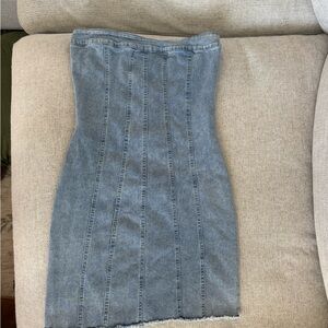 Strapless Denim Dress